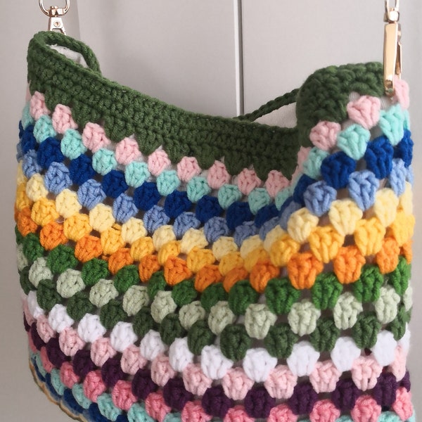 Clutchtasche, Abendtasche, Häkeltasche, gehäkelte Tasche, Crochetbag, Granny Square Tasche, Handtasche, handmadebag