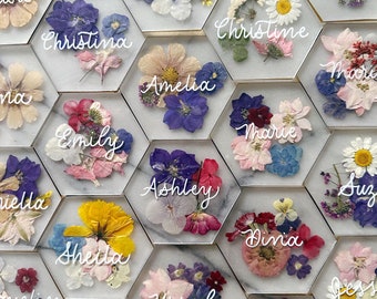 Pressed Flower Acrylic Place Cards