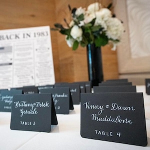 Tented Escort Cards
