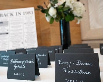 Tented Escort Cards