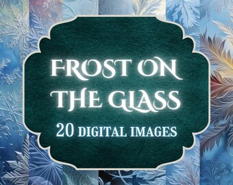 Winter Frost Digital Paper, Seamless Glass Pattern (Digital Download)