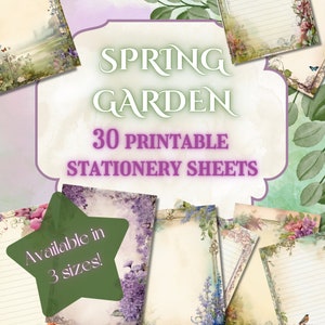 Floral Printable Stationery Set // Spring Florals Printable Writing Paper // Floral Digital Stationery // Printable Floral Notebook Pages