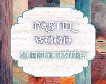 Pastel Wood Digital Paper, Shabby Chic Textures (Digital Download)
