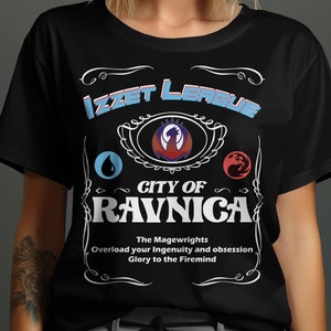 MTG Guilds of Ravnica Izzet League Vintage T-Shirt, Funny Magic The Gathering Retro Design Unisex Tee