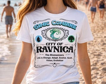 MTG Guilds of Ravnica Simic Combine Vintage T-Shirt, Funny Parody Retro Design Tee