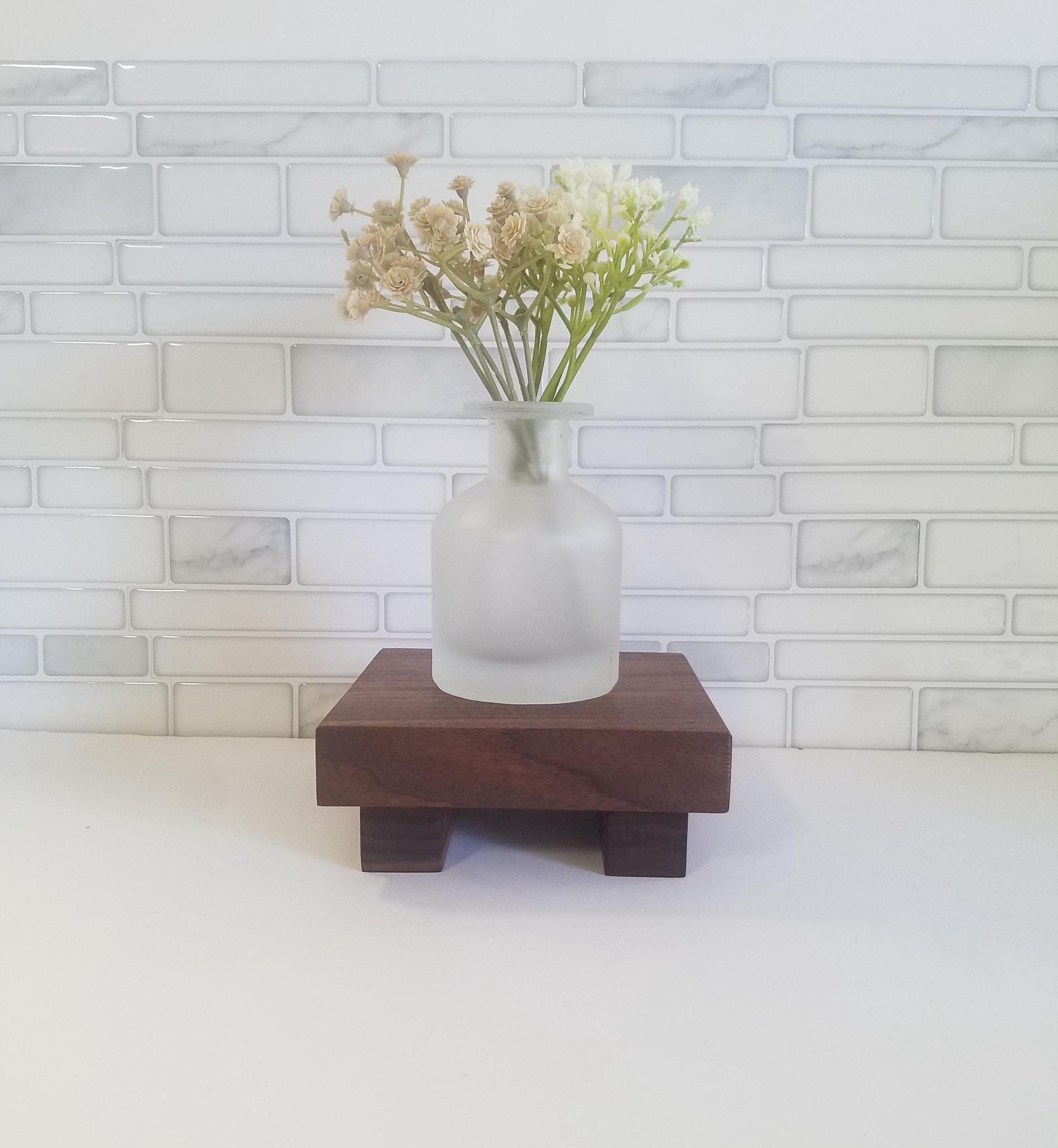 Walnut Wood Square Riser for Small Plants, Candles and Collectibles - Etsy