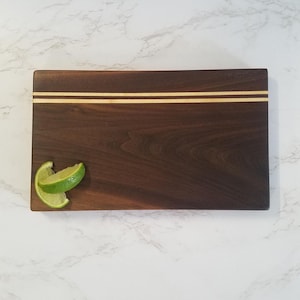 Small Walnut Cutting Board for Kitchen and Bar