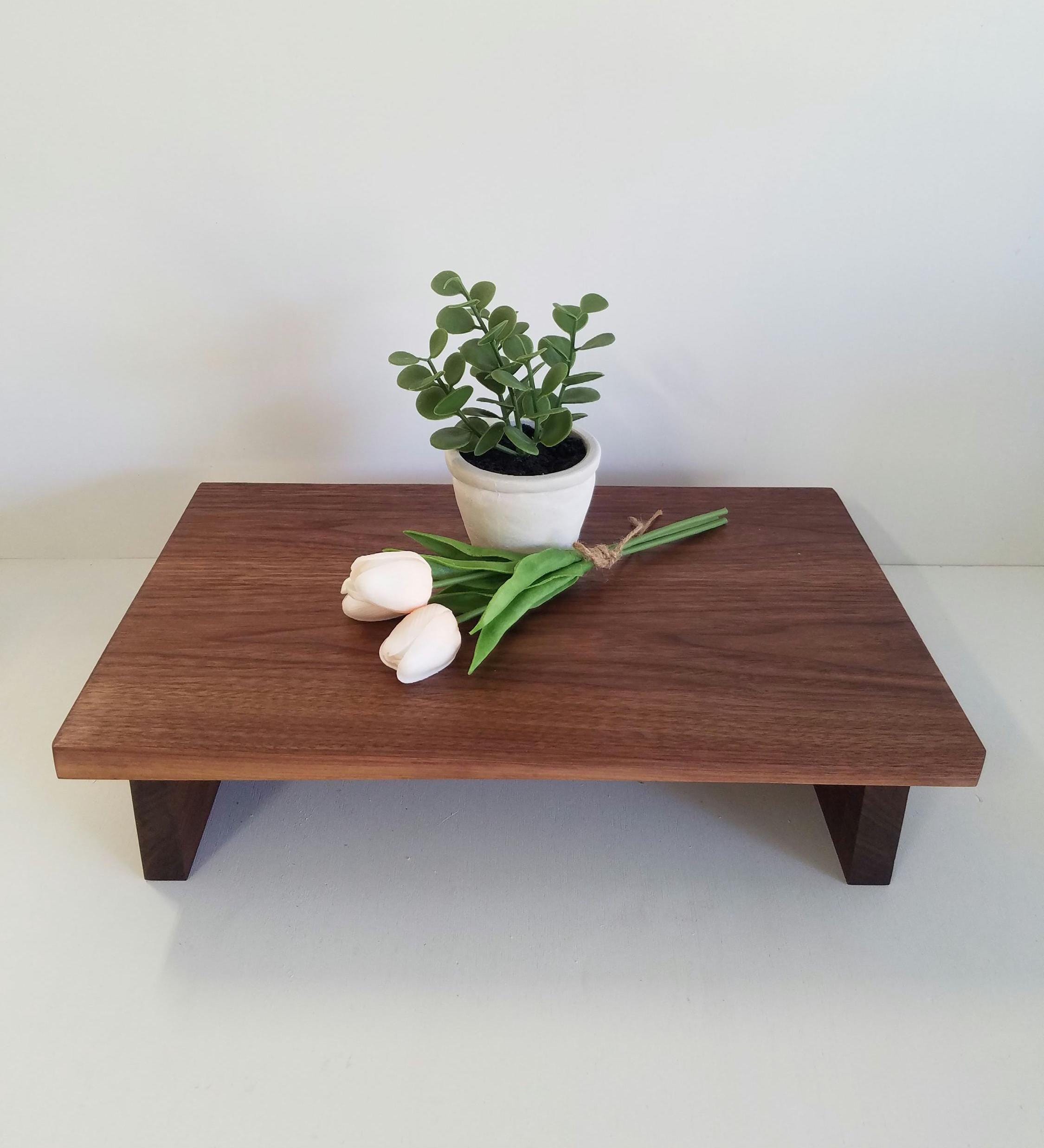 Walnut Wood Display Riser: Kitchen & Home Decor, Custom Sizes - Etsy