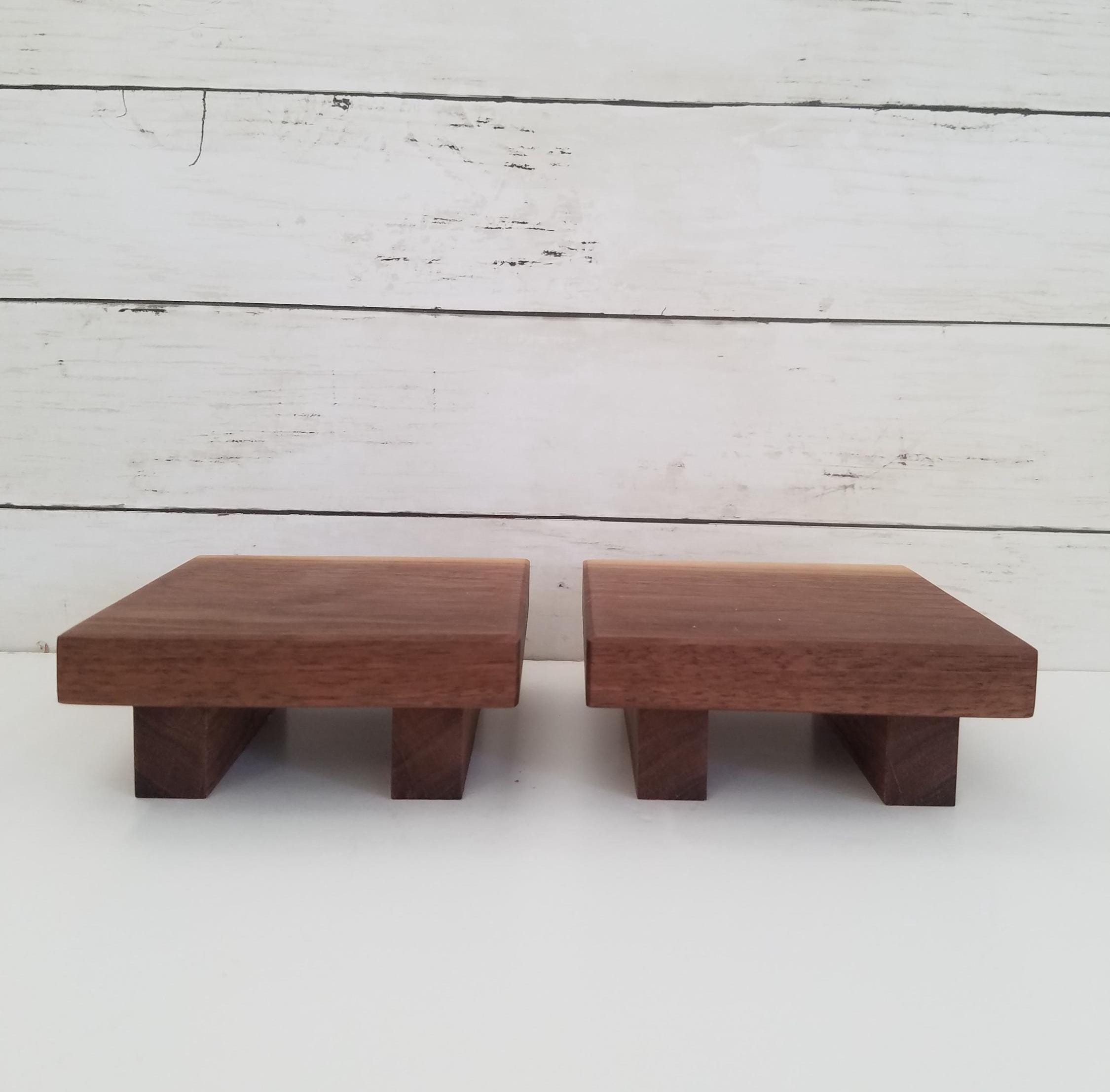 Walnut Wood Square Riser for Small Plants, Candles and Collectibles - Etsy
