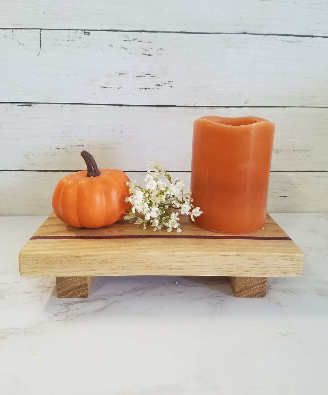 Oak Wood Riser With Purpleheart-display Plants, Candles and Decorative ...