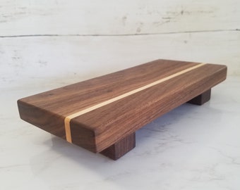 Wood Riser-Natural Walnut Wood Display Stand for Home Decor
