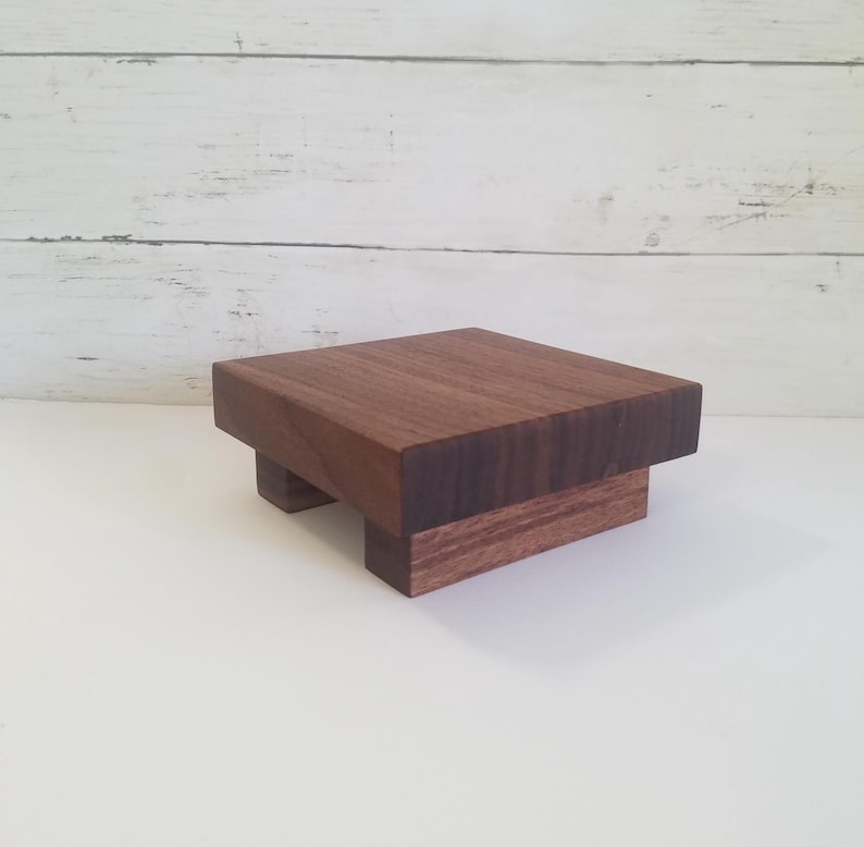 Walnut Wood Square Riser for Small Plants, Candles and Collectibles - Etsy