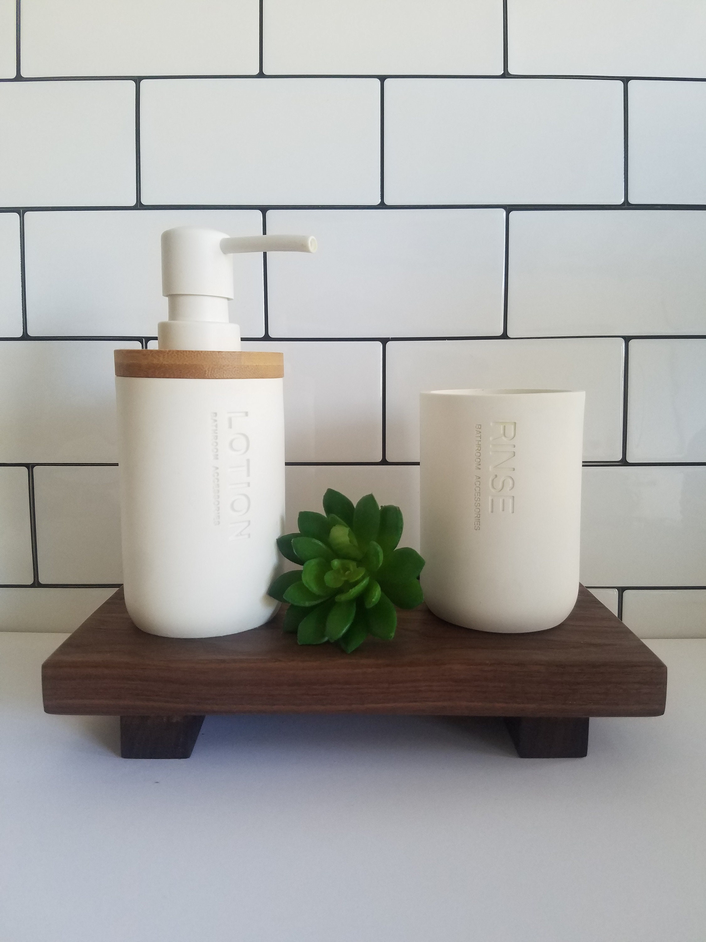 Walnut Wood Riser-perfect for Elevating Plants, Candles or Decorative ...