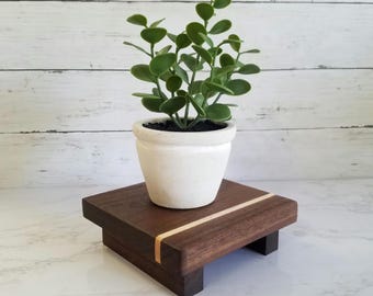 Square Wood Display Riser for Plants, Candles, Kitchen and Home Decor