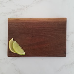 Solid One-piece Mini Walnut Cutting Board for Food Prep and Serving