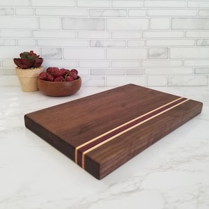 Small Walnut Wood Cutting Board for Food Prep and Serving