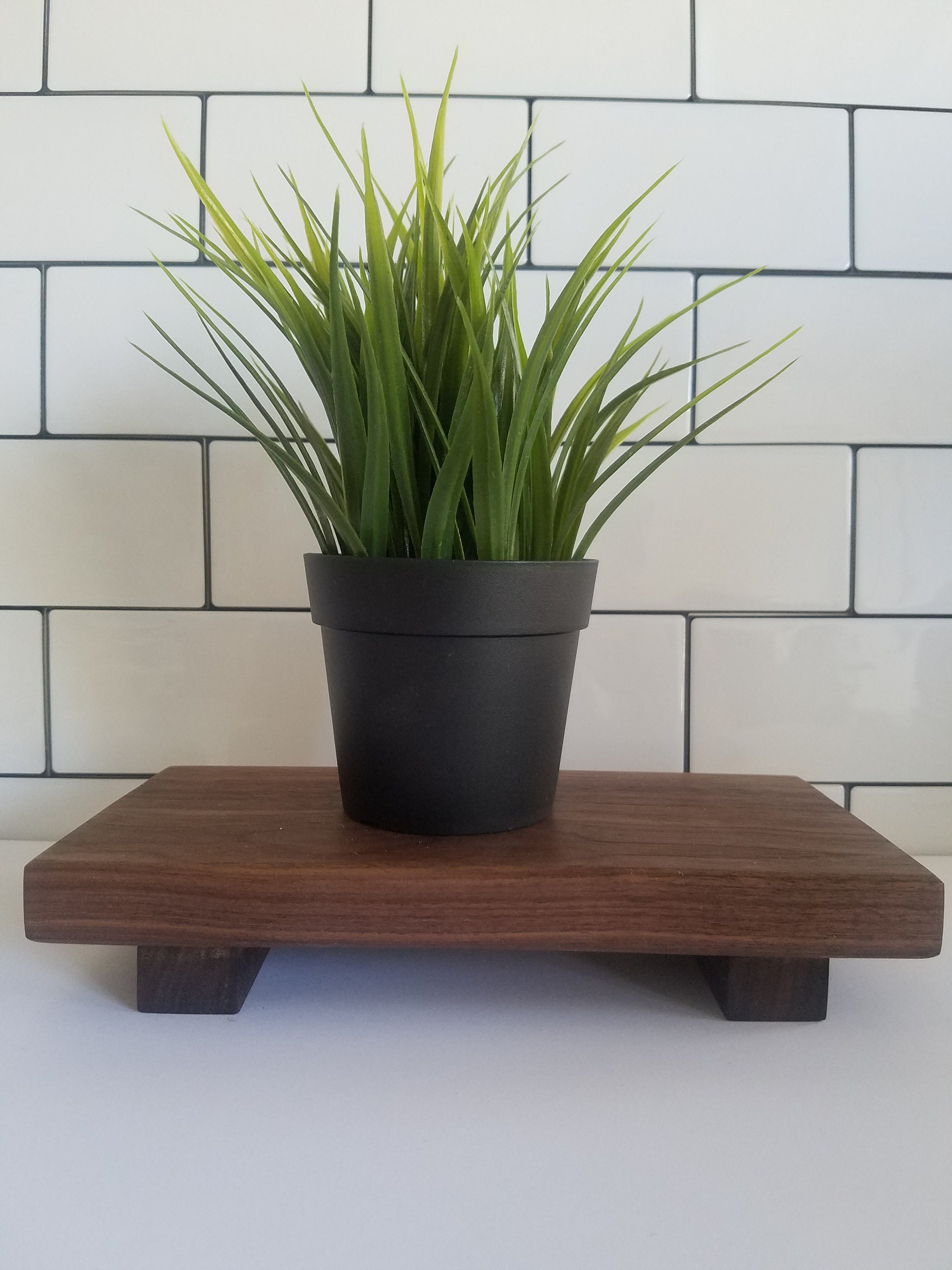 Walnut Wood Riser-perfect for Elevating Plants, Candles or Decorative ...