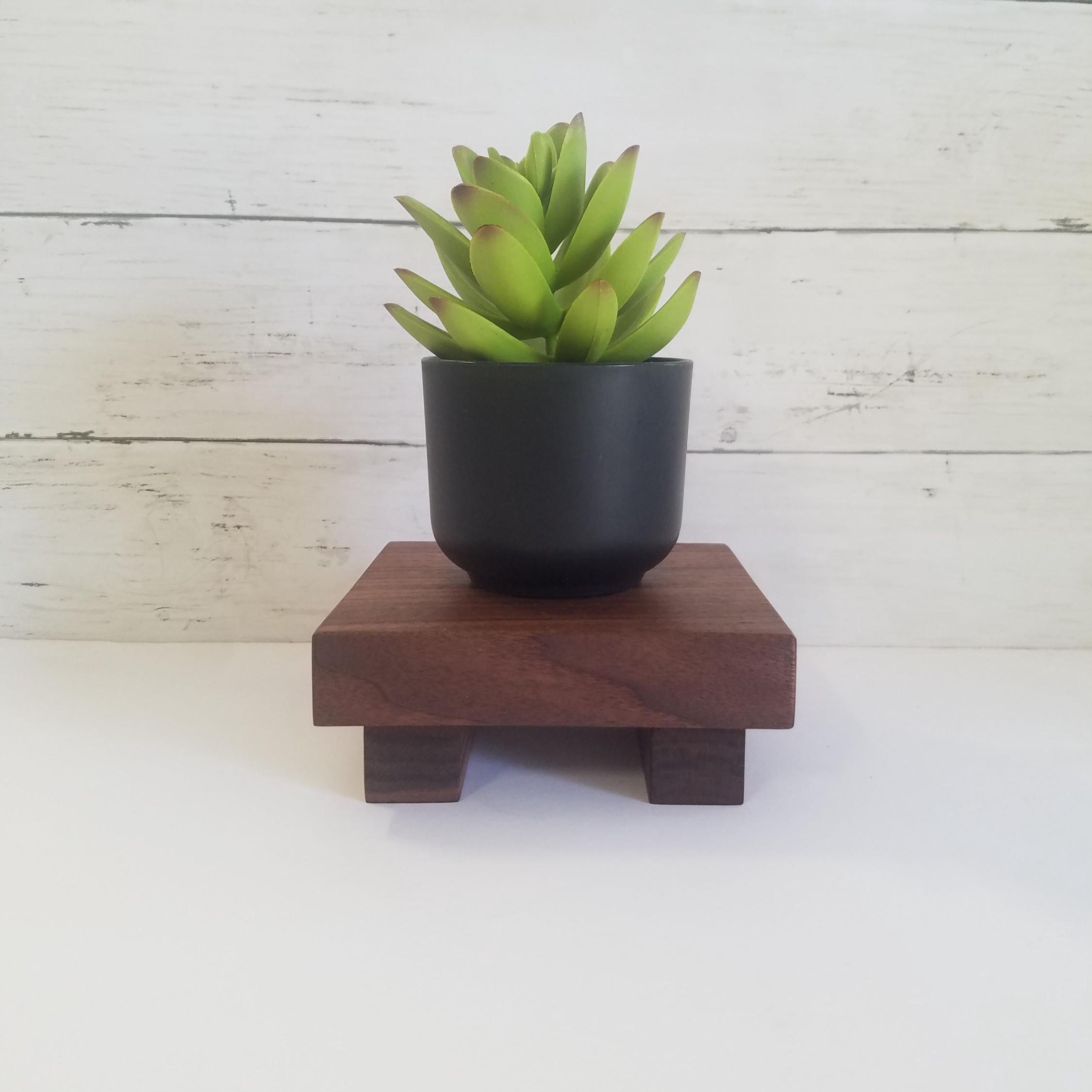 Walnut Wood Square Riser for Small Plants, Candles and Collectibles - Etsy