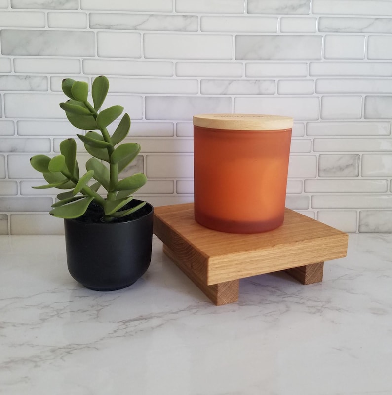 Custom Oak Wood Square Riser for Plants, Candles and Home Decor - Etsy