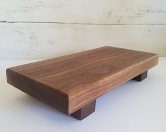 Walnut Wood Riser-Perfect for Elevating Plants, Candles or Decorative Items