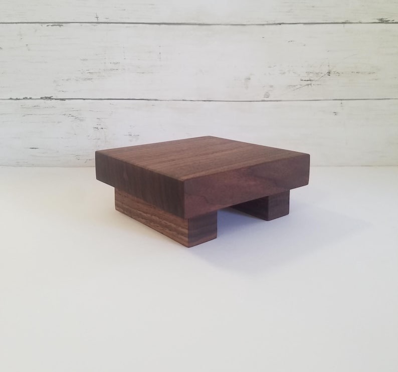 Walnut Wood Square Riser for Small Plants, Candles and Collectibles - Etsy