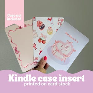 Thème romantique de la Saint-Valentin - intercalaires pour étui Kindle - intercalaires en papier cartonné imprimé pour décorer l'étui transparent de votre liseuse Kindle