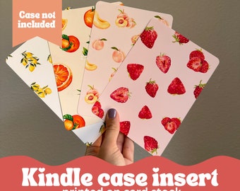 Summery Fruits- Kindle Case Inserts printed card stock inserts for your kindle e reader clear case