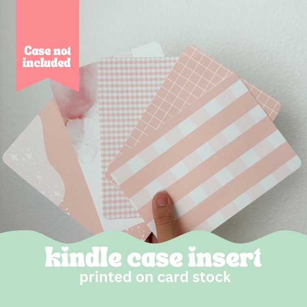 Kindle Case Inserts- I Like Pink- printed card stock inserts for your kindle e reader clear case- decorate how you want