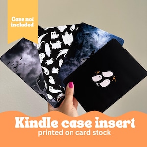 Inserts pour étui Kindle - Inserts imprimés sur le thème de scènes d'Halloween effrayantes pour votre étui transparent Kindle e Reader