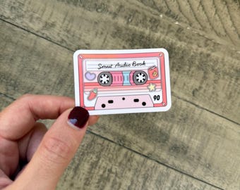 Smut Audiobook Casette Water-resistant Sticker/  Bookish Gift