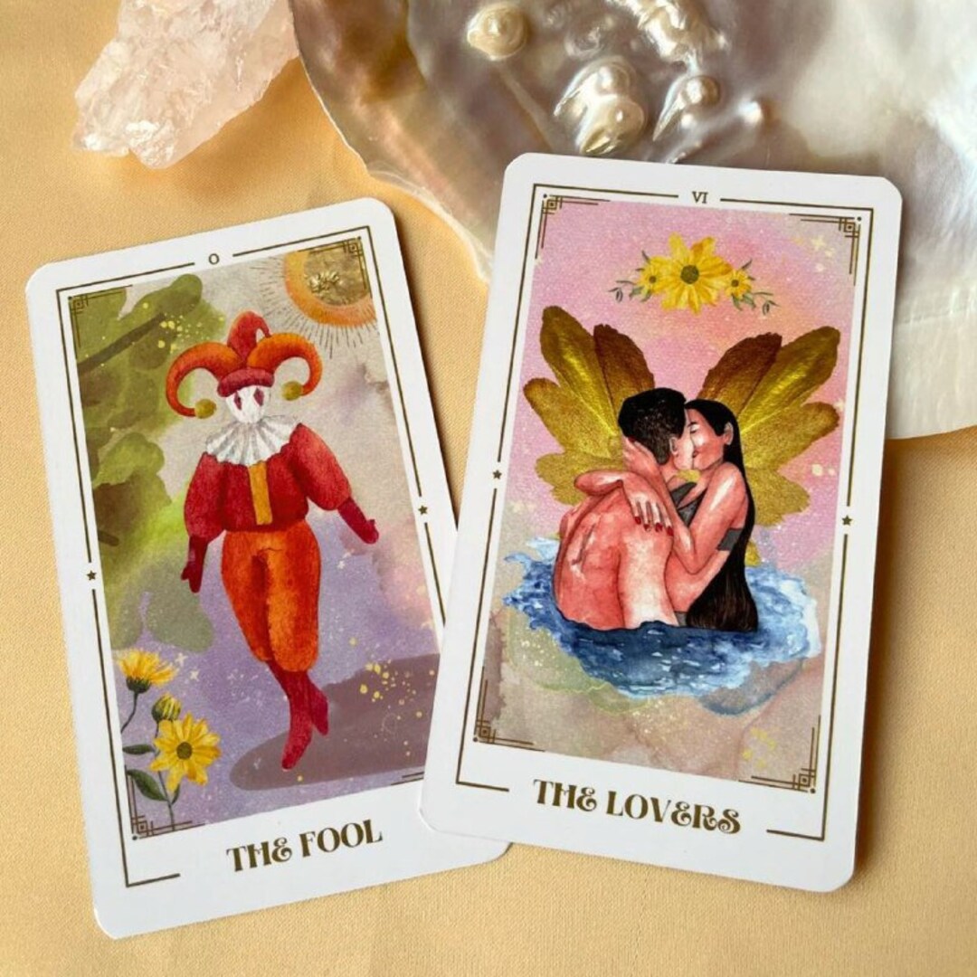 The Sparkle Tarot Deck, 78 Tarot Cards, Handmade Divination Tools Gift, Valentines Day Gift