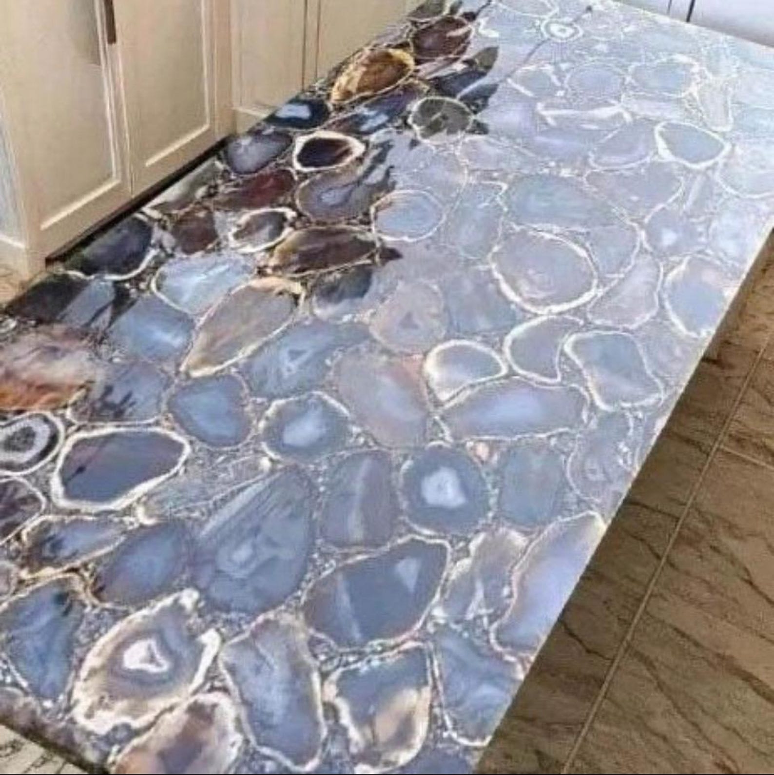 Custom Agate Countertop: Handmade Stone Slab Home Decor - Etsy