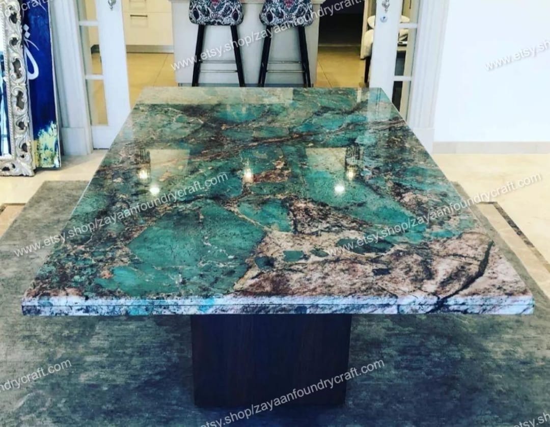 Amazonite Marble Tabletop Countertop Dining Tabletop Luxury Decor - Etsy