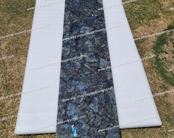 Handmade Labradorite Tabletop | Custom Stone Dining & Coffee Table