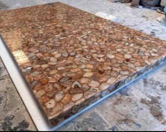 Agate Center Coffee Table Top Semi Precious Stones Handmade Pietra Dura Home Decor