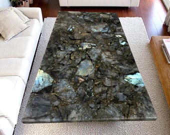 Labradorite Rectangular Tabletop | Coffee Tabletop | Dining Tabletop (Customizable)