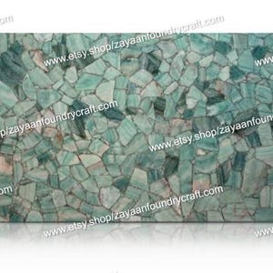 Handmade Aventurine Tabletop: Gemstone Coffee Table, Custom Size
