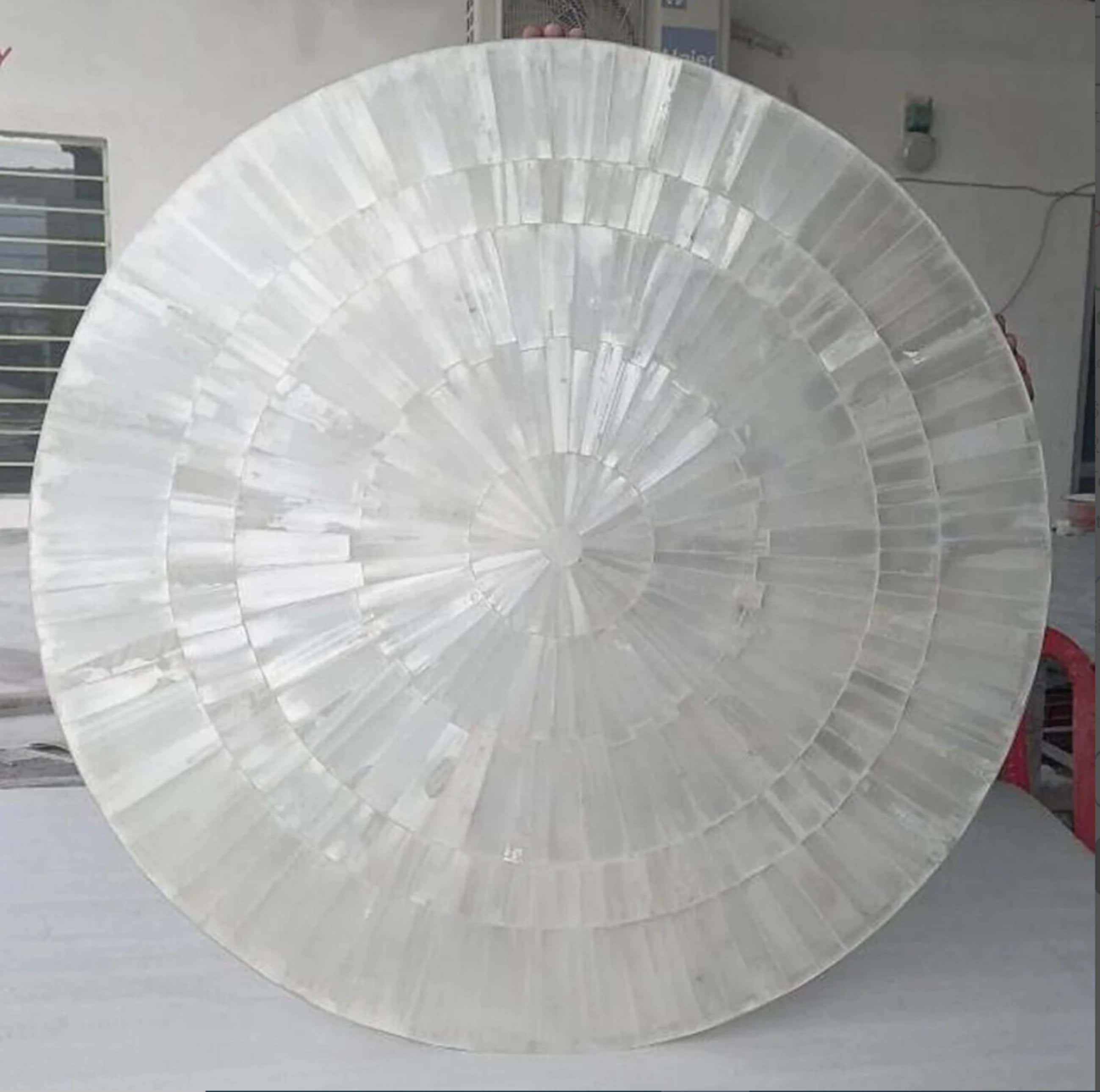 Selenite Table Top,Selenite Coffee Table Top,Selenite Round Dining Table Top,Selenite Counter Table Top,Home Decor Sun Rays Design