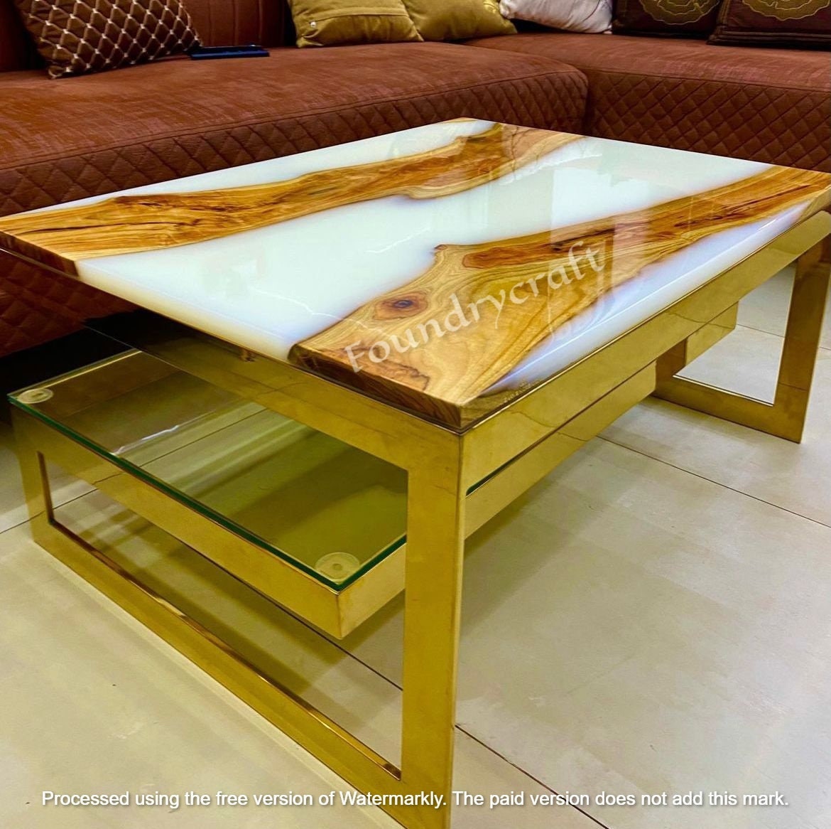 White Resin Epoxy Acacia Wood Dining Table Epoxy Living Room - Etsy