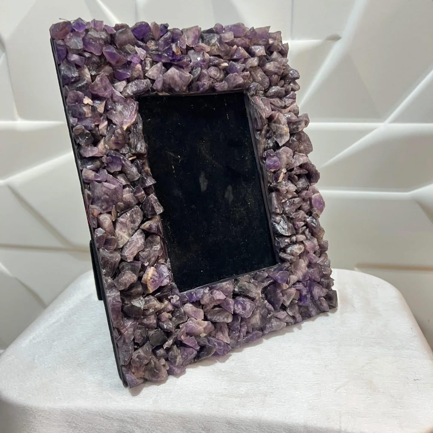 Handmade Amethyst Picture Frame: Real Crystal Photo Frame - Etsy
