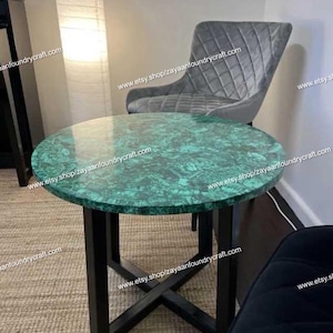 Malachite Round Tabletop | Dining Tabletop | Coffee Tabletop | Counter Tabletop (Customizable)