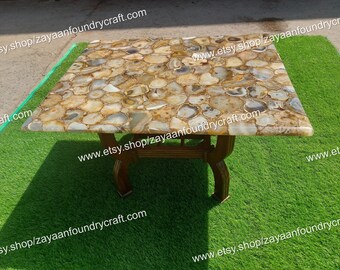 Rectangular Natural Agate Tabletop - Custome Dining Table or Coffee Tabletop