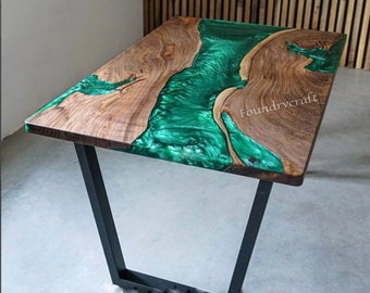 Epoxy Resin River Coffee Table: Unique Wood Kitchen Table