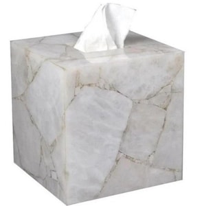 Agate Stone Tissue Box Cover: Handmade Home Decor