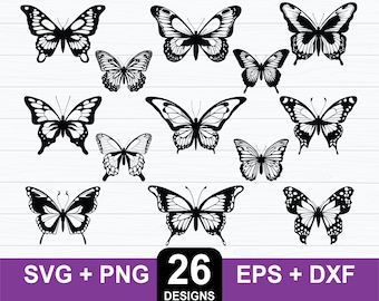 Butterfly Bundle svg, Butterfly Cut File For Cricut, Butterflies Bundle svg, Butterfly Silhouette svg, Bundle Of Butterfly, Digital Download