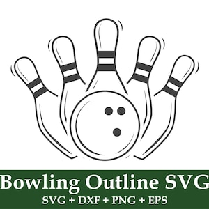 Bowling svg, Bowling Pin Outline, Bowlingkugel svg, Bowling Clipart, Bowling Silhouette, Bowling Cricut, Sport svg, Sport Clipart
