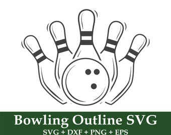 Bowling svg, Bowling Pin Outline, Bowling Ball svg, Bowling Clipart, Bowling Silhouette, Bowling Cricut, Sports svg, Sports Clipart