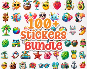 100+ Stickers Bundle, Stickers Design Bundle, Stickers png Design, Printable Stickers png, Summer Stickers Bundle png, Digital Download