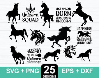 Paquete de unicornio svg, Cita de unicornio svg, Archivo de unicornio svg para Cricut, Unicoen svg, Unicornio diciendo svg, Silueta de unicornio, Cricut de unicornio