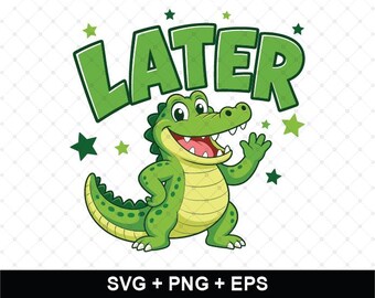 Personalized Alligator SVG, Cute Crocodile Name SVG, Kids Birthday Shirt Cut File, Baby Gator Cricut Svg, Cute Alligator Svg